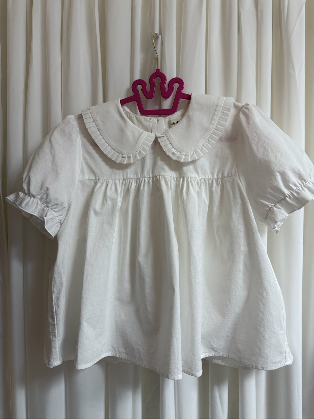 MY MUM MADE IT Babydoll Top - White Cotton - Picture 1 of 6
